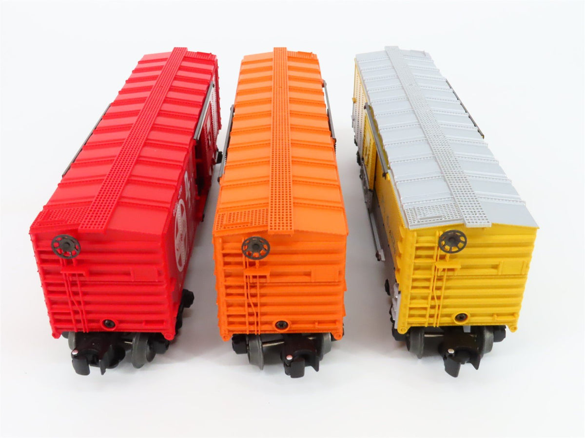 O Gauge 3-Rail Lionel #6-29289 NH ATSF D&amp;RGW 6464 BC Series IX Box Car 3-Pack