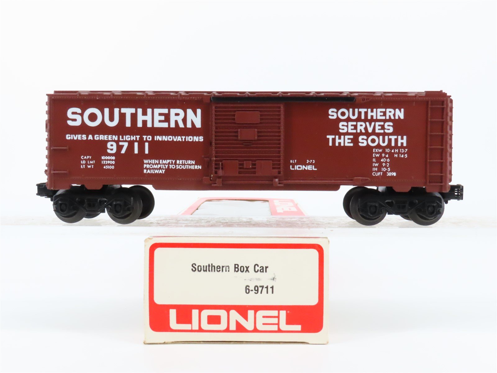 O Gauge 3-Rail Lionel #6-9711 SOU Southern Railway Single Door Box Car #9711