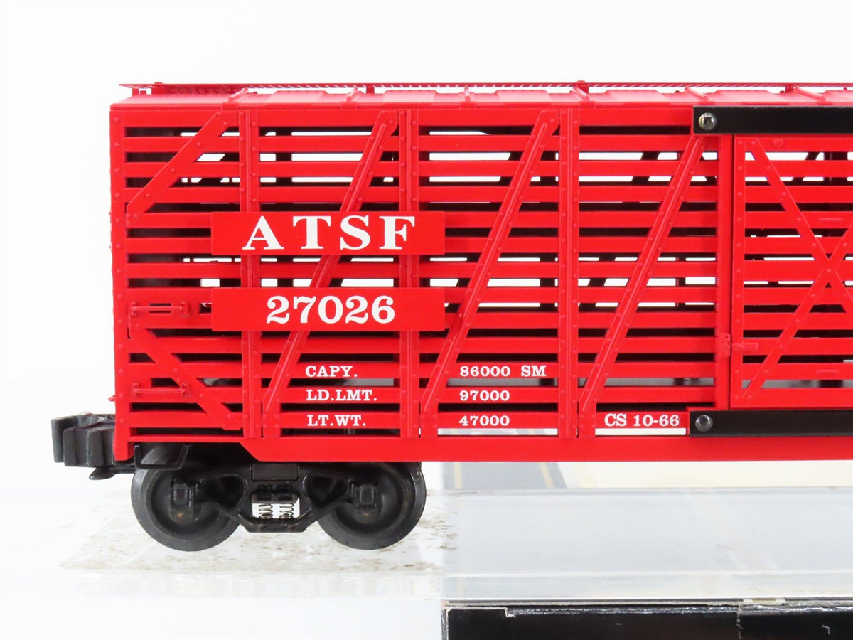 O Gauge 3-Rail K-Line K763-1051 ATSF Santa Fe Stock Car #27026