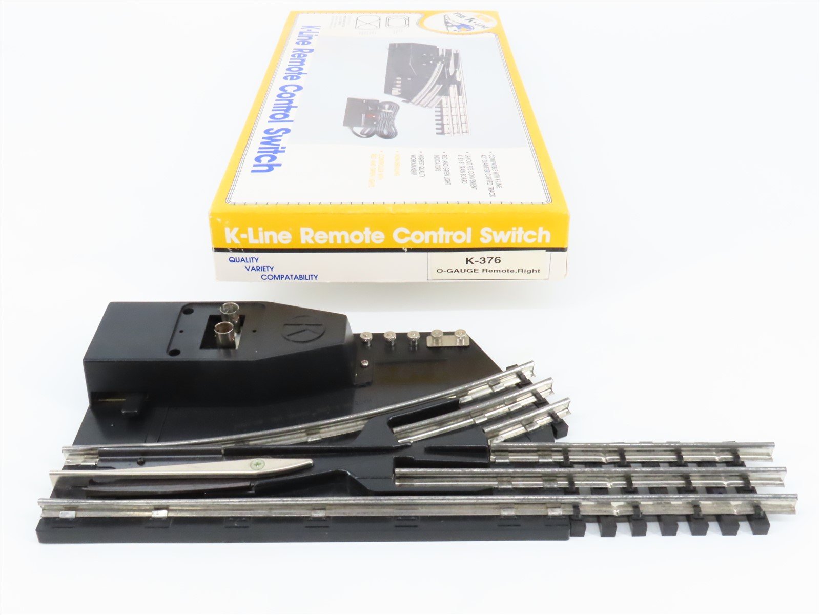 O Gauge 3-Rail K-Line K-376 Remote Control Switch Left Track