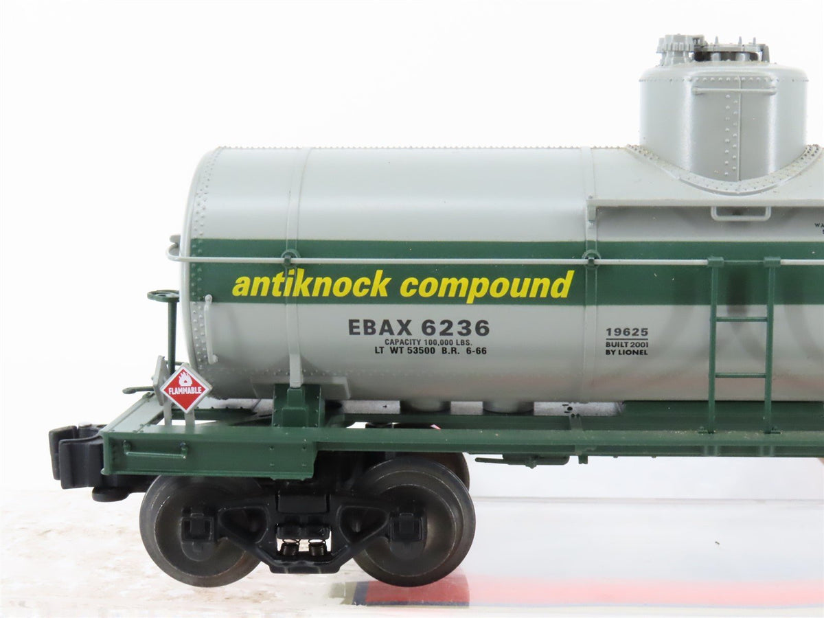 O Gauge 3-Rail Lionel 6-19625 EBAX Ethyl Corporation Single Dome Tank Car #6236