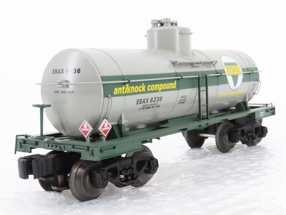 O Gauge 3-Rail Lionel 6-19625 EBAX Ethyl Corporation Single Dome Tank Car #6236