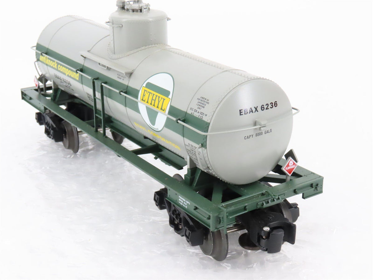 O Gauge 3-Rail Lionel 6-19625 EBAX Ethyl Corporation Single Dome Tank Car #6236