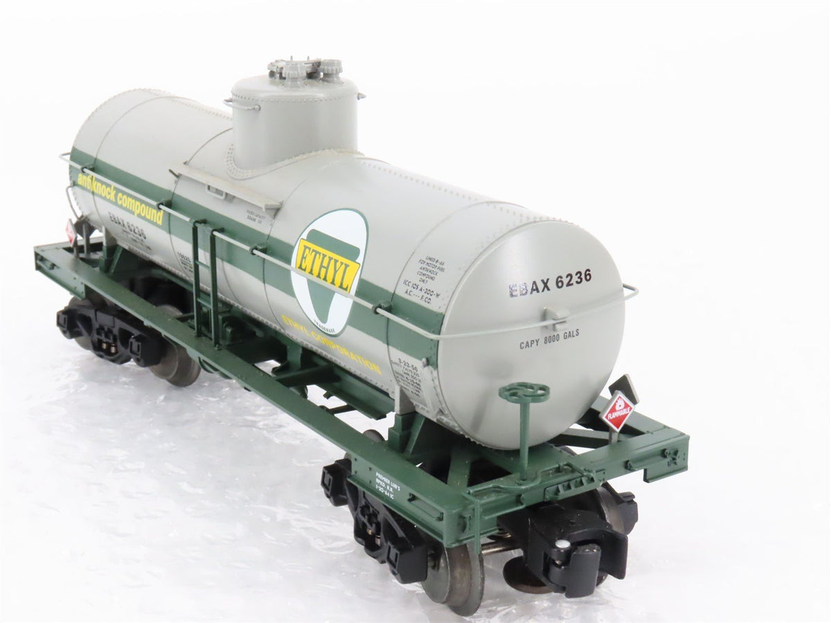 O Gauge 3-Rail Lionel 6-19625 EBAX Ethyl Corporation Single Dome Tank Car #6236