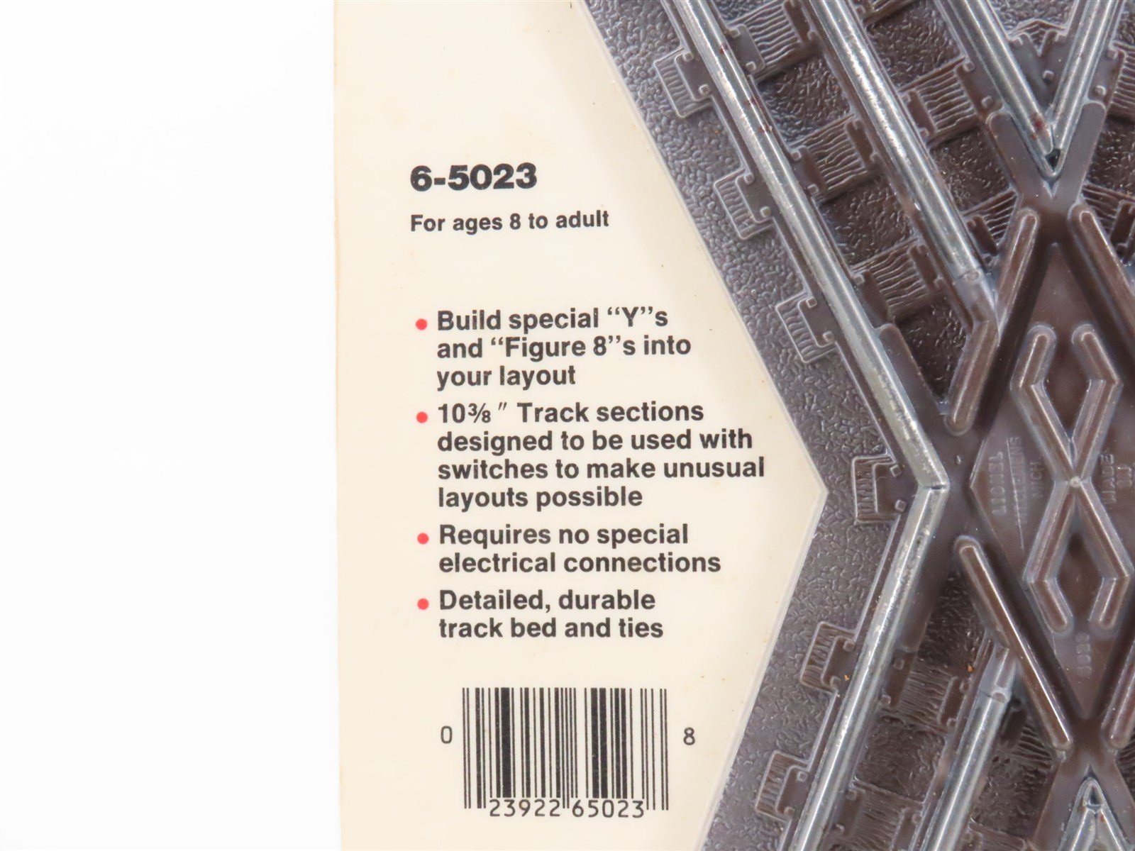 O27 Gauge 3-Rail Lionel 6-5023 45-Degree Crossing Track