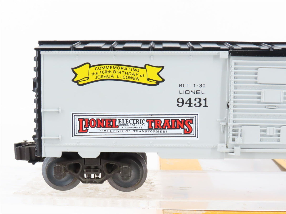 O Gauge 3-Rail Lionel 6-9431 Joshua Lionel Cowen &quot;Pre War Years&quot; Box Car #9431