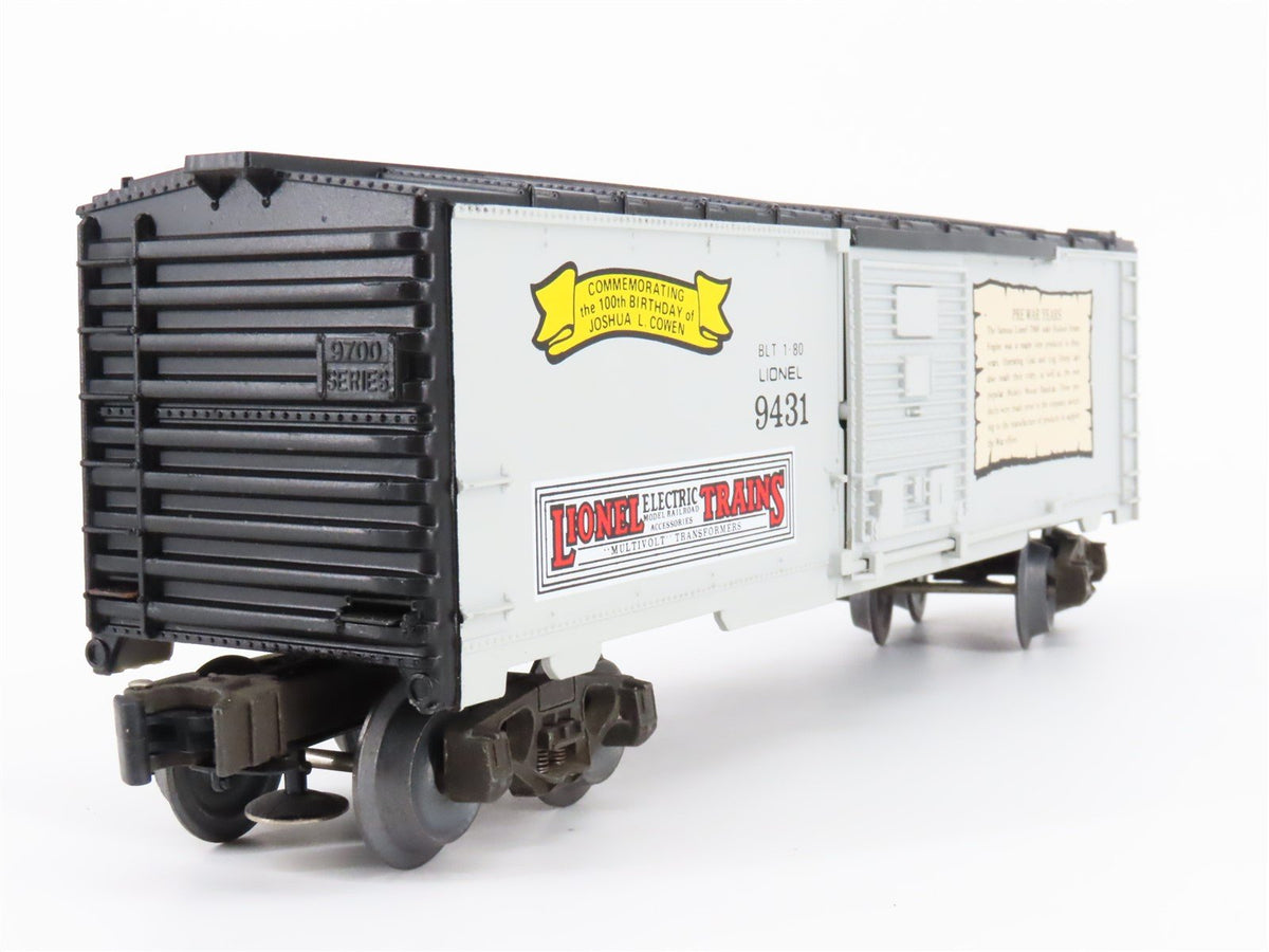 O Gauge 3-Rail Lionel 6-9431 Joshua Lionel Cowen &quot;Pre War Years&quot; Box Car #9431