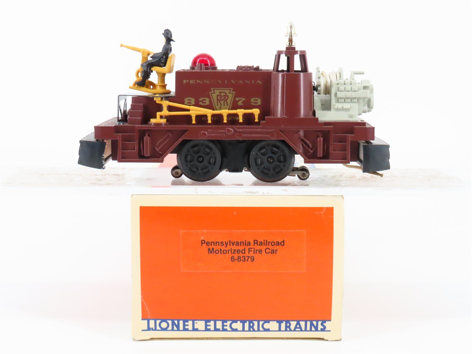 O Gauge 3-Rail Lionel 6-8379 PRR Pennsylvania Motorized Fire Car #8379 - Powered