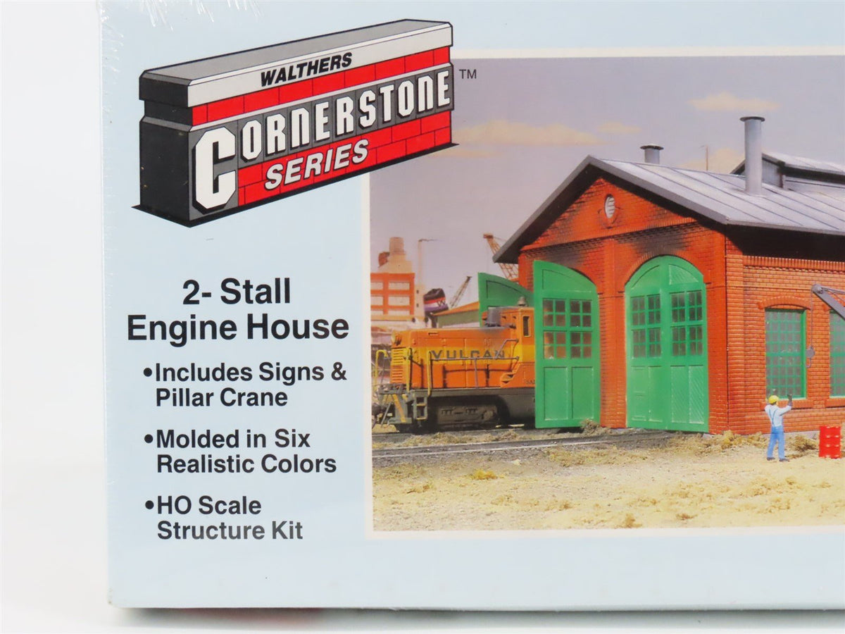 HO Scale Walthers 933-3007 2-Stall Engine House Building Kit SEALED