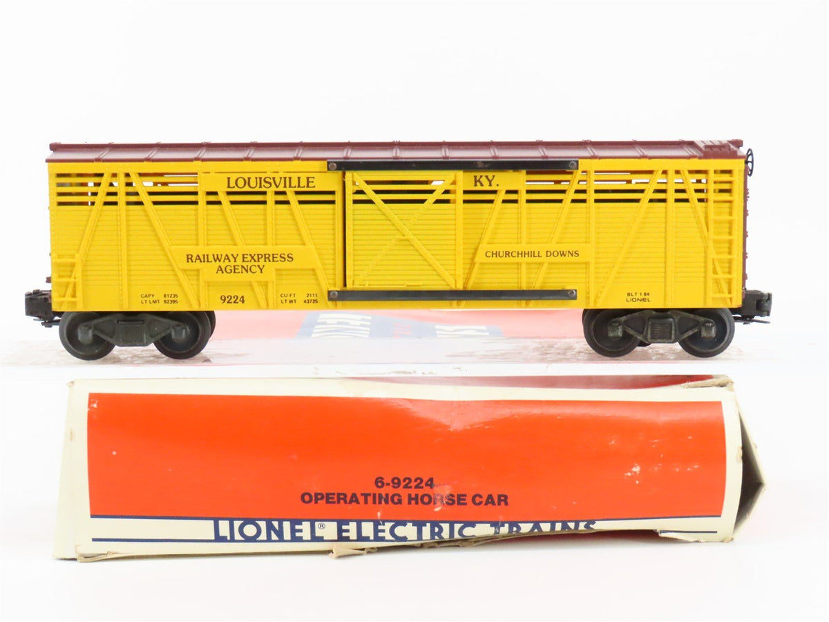 O Gauge 3-Rail Lionel 6-9224 Louisville Operating Horse Car #9224 w/ Corral