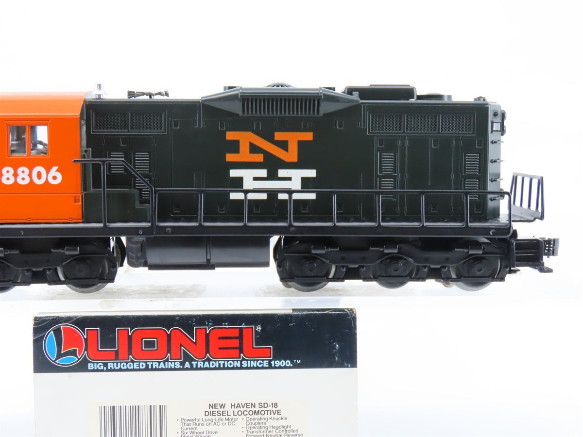 O Gauge 3-Rail Lionel 6-18806 NH New Haven SD18 Diesel Locomotive #8806