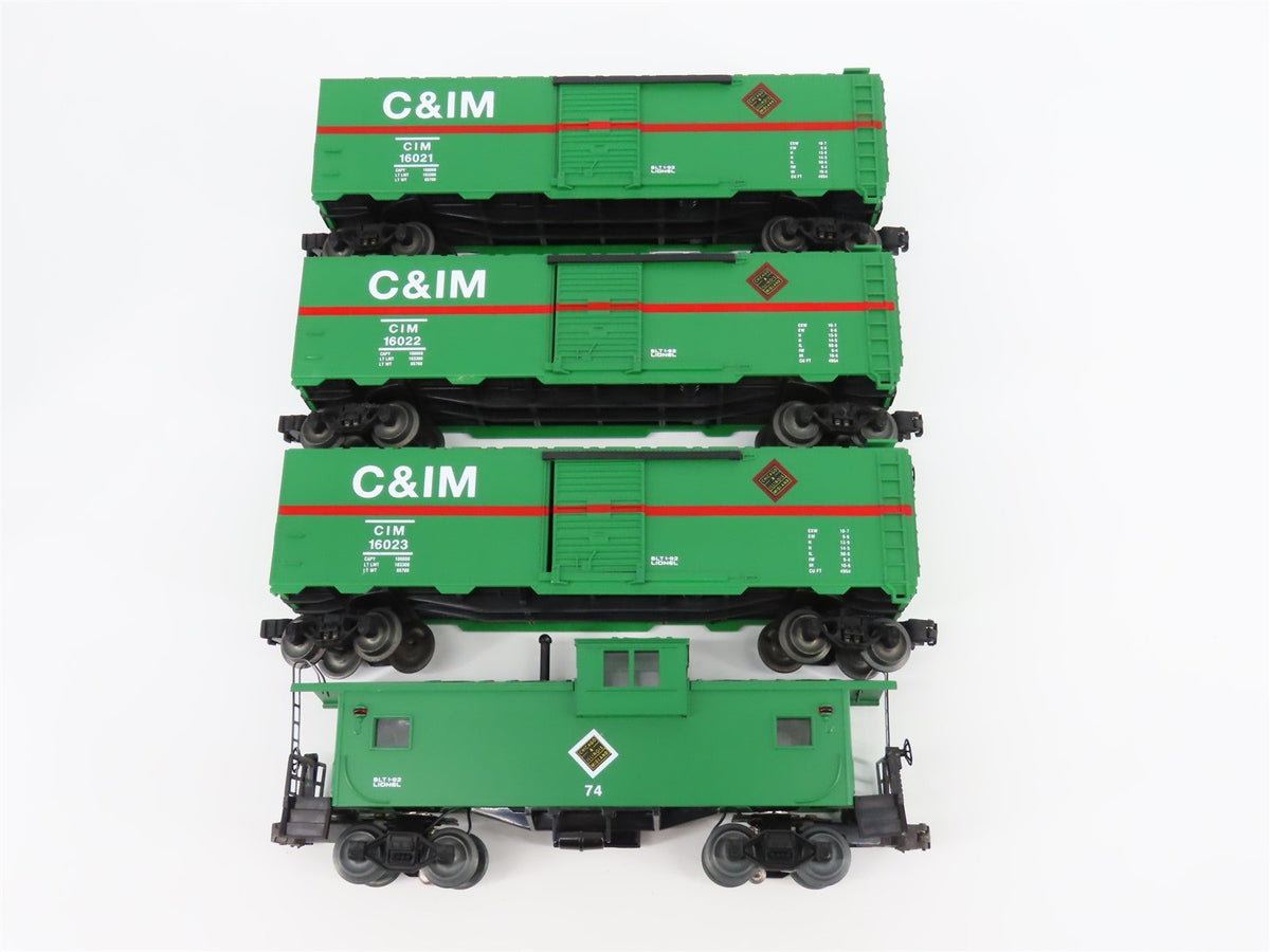 O Gauge 3-Rail Lionel C&amp;IM Chicago &amp; Illinois Midland Freight 4-Pack