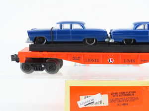 O Gauge 3-Rail Lionel 6-16933 Lionel Lines Flat Car #16933 w/ Automobiles