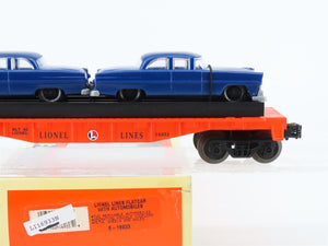 O Gauge 3-Rail Lionel 6-16933 Lionel Lines Flat Car #16933 w/ Automobiles