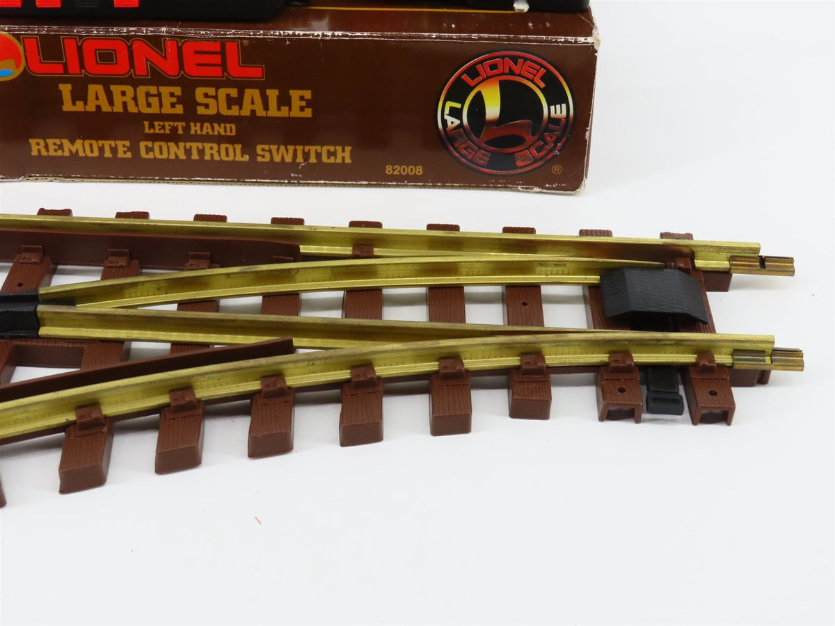 G Scale Lionel 82008 Large Scale Left Hand Remote Control Switch Track