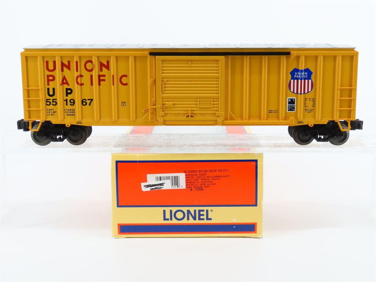 O Gauge 3-Rail Lionel 6-17254 UP Union Pacific 50&#39; Single Door Box Car #551967