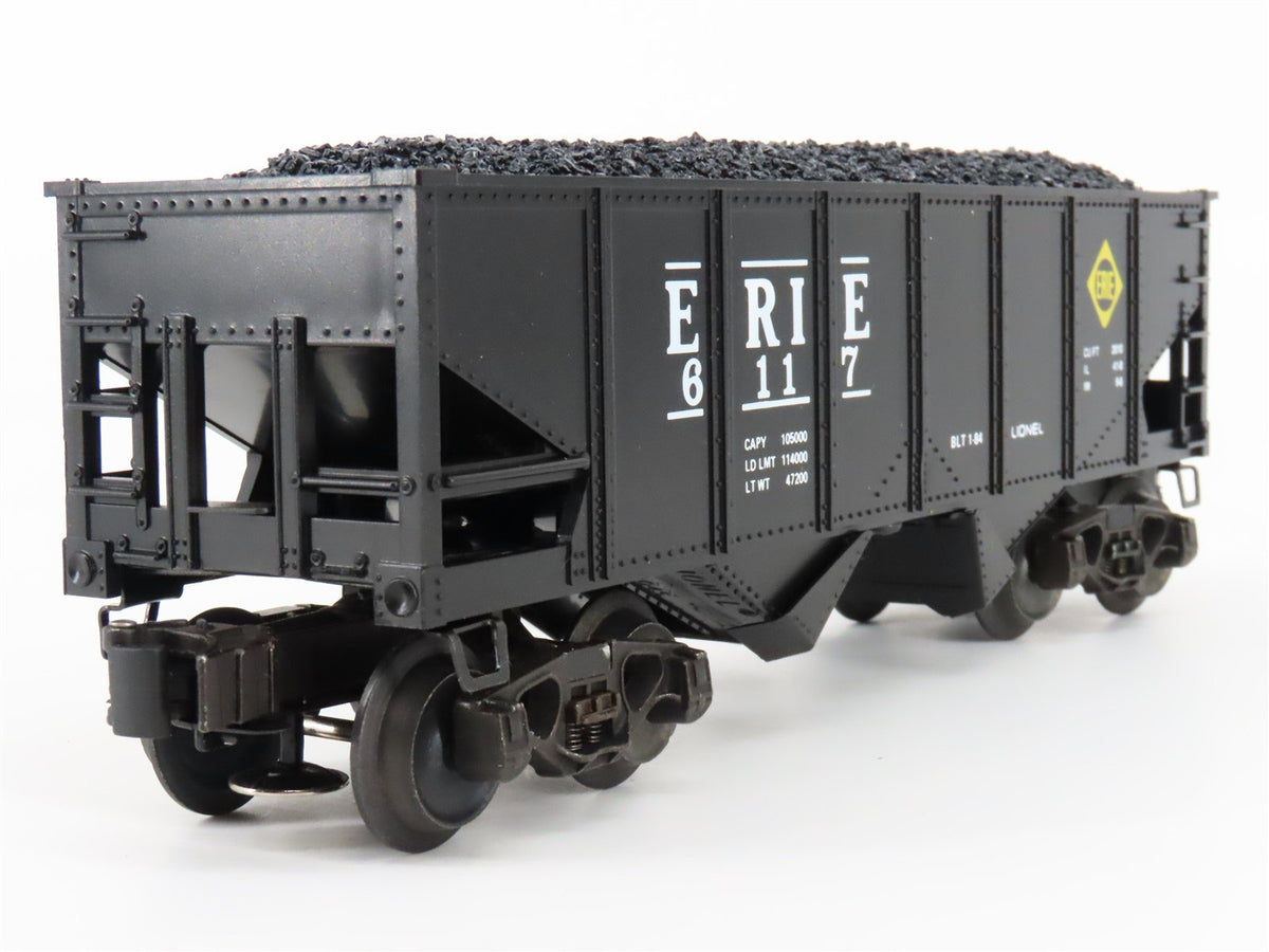 O Gauge 3-Rail Lionel 6-6117 ERIE Railroad 2-Bay Hopper #6117 w/ Load