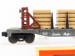 O Gauge 3-Rail Lionel 6-16903 CP Canadian Pacific Flat Car w/ Log Load