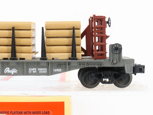 O Gauge 3-Rail Lionel 6-16903 CP Canadian Pacific Flat Car w/ Log Load