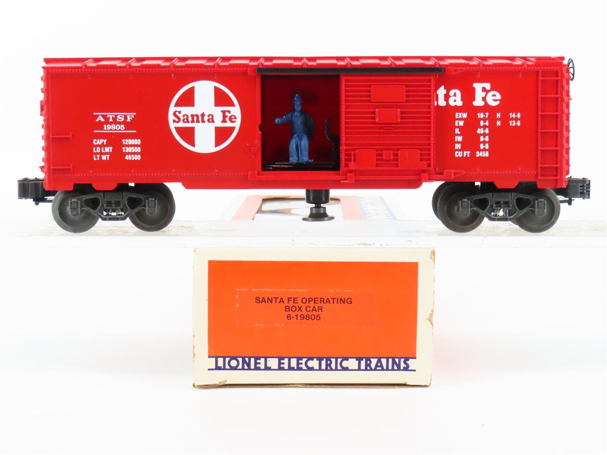 O Gauge 3-Rail Lionel 6-19805 ATSF Santa Fe Operating Box Car