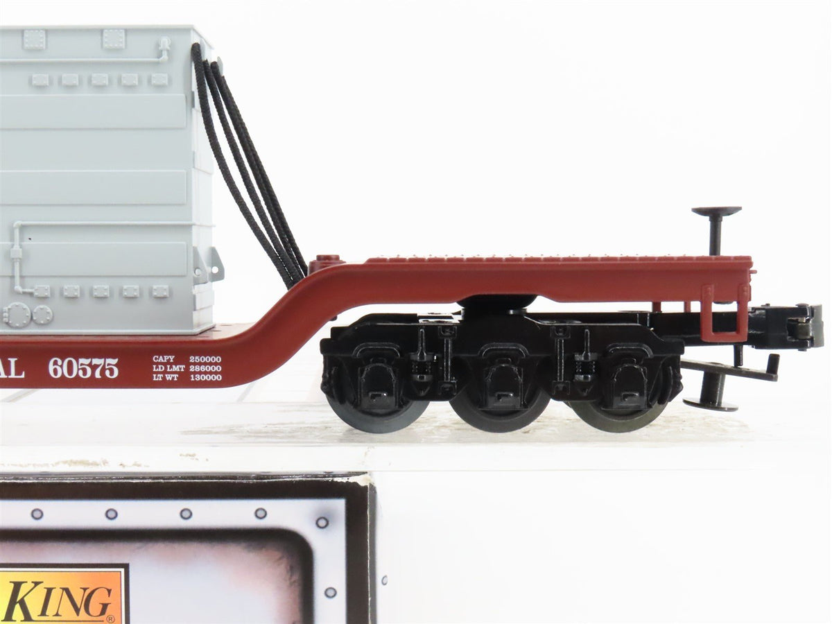 O Gauge 3-Rail MTH RailKing 30-8302 IC Depressed Center Flat Car w/ Transformer