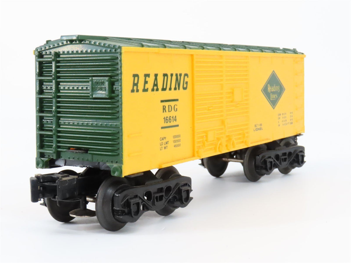 O27 Gauge 3-Rail Lionel 6-16614 RDG Reading Operating Cop &amp; Hobo Box Car