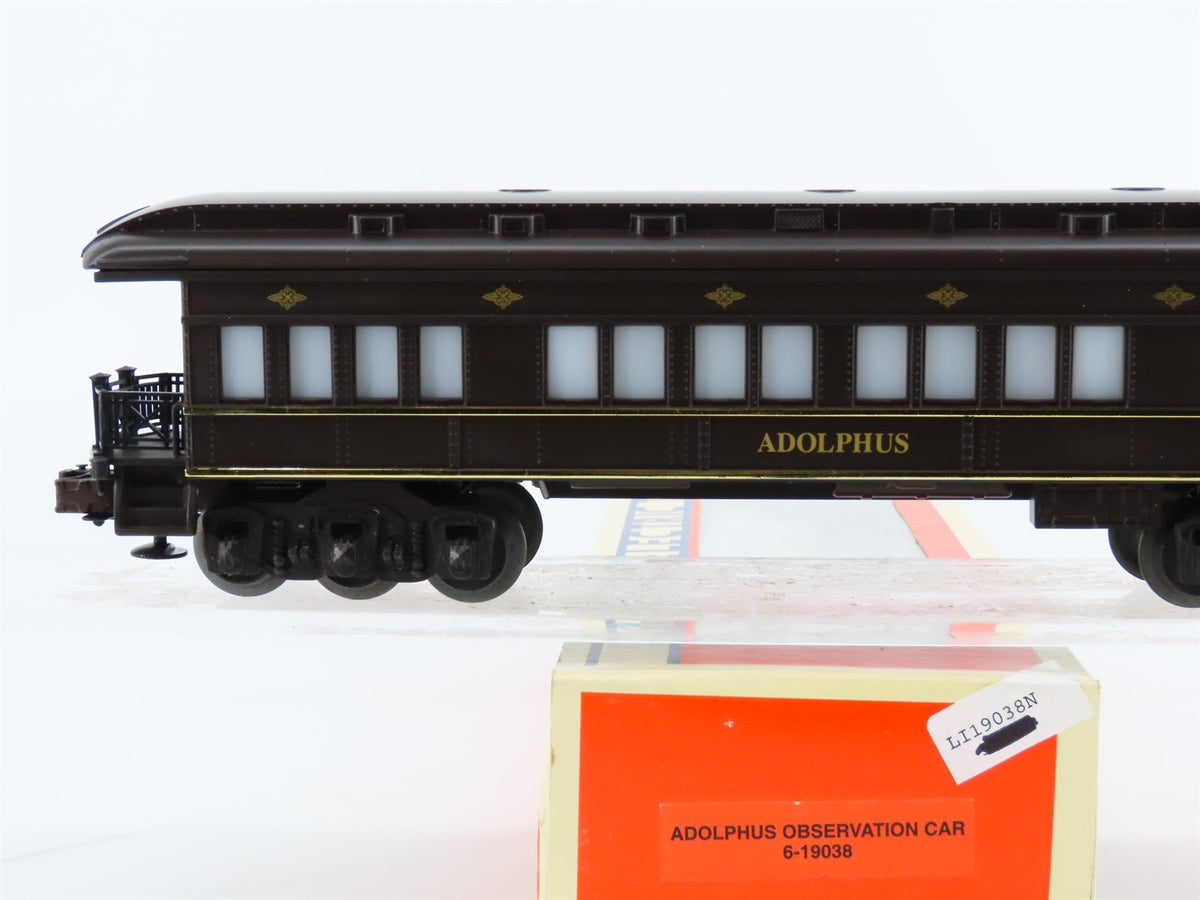 O Gauge 3-Rail Lionel #6-19038 Observation Passenger Car &quot;Adolphus&quot;