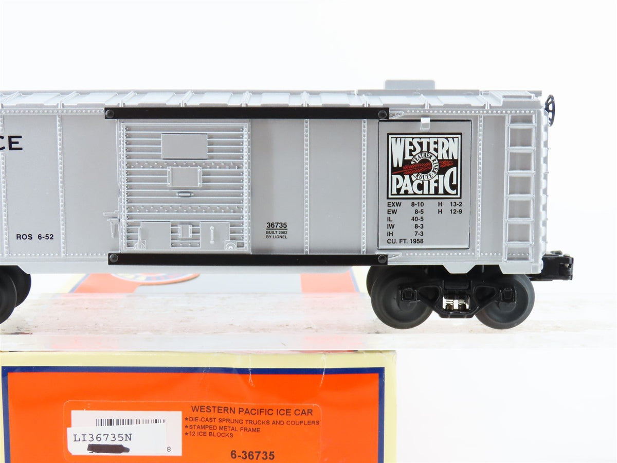 O Gauge 3-Rail Lionel #6-36735 WP &quot;Feather River Route&quot; Ice Car w/ Ice Blocks