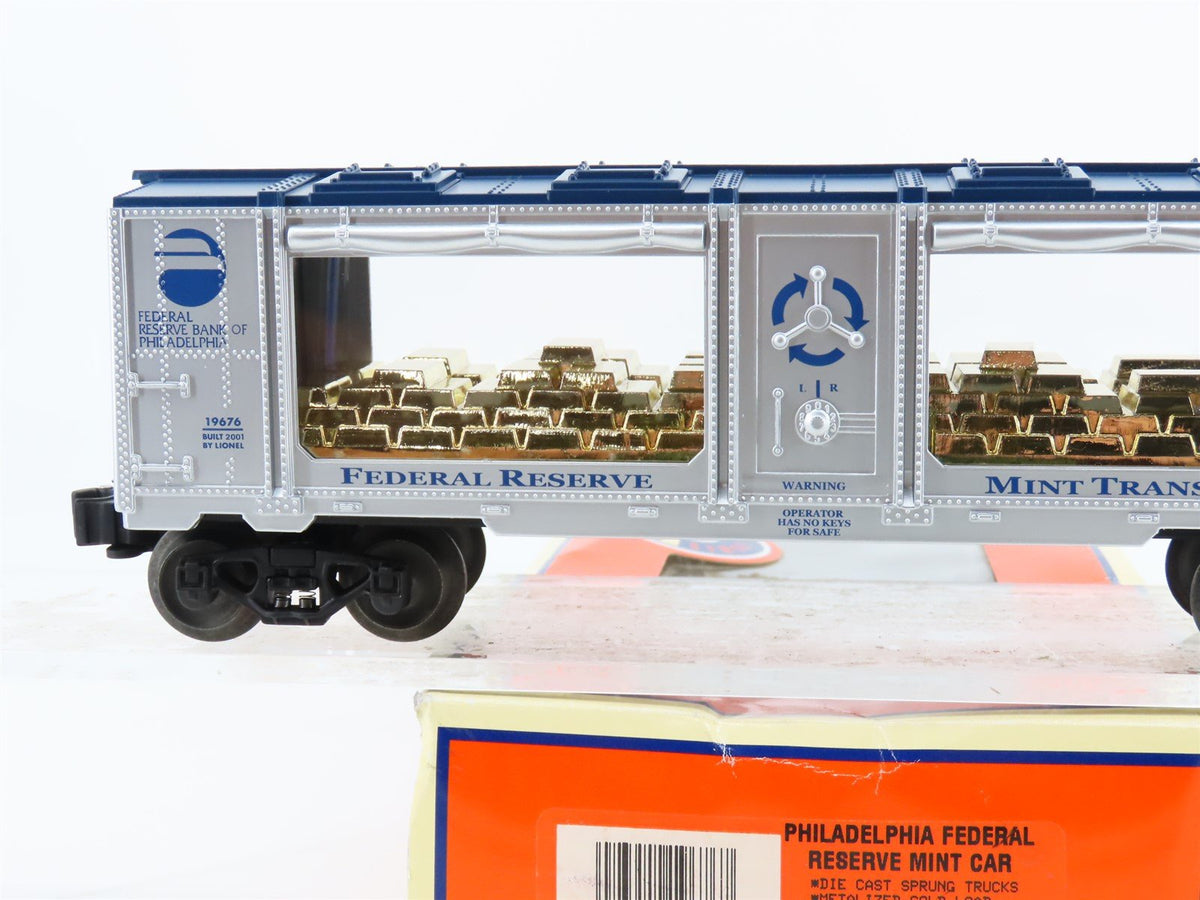 O Gauge 3-Rail Lionel 6-19676 Philadelphia Federal Reserve Mint Car w/ Gold Bars