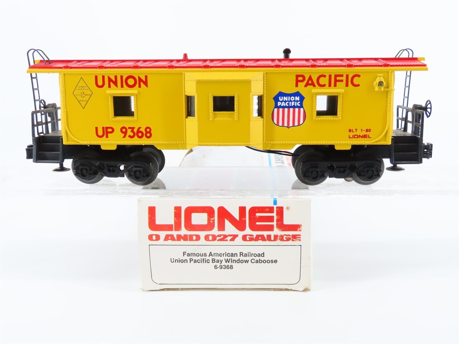 O/O27 Gauge 3-Rail Lionel #6-9368 FAR 2 UP Union Pacific Bay Window Caboose