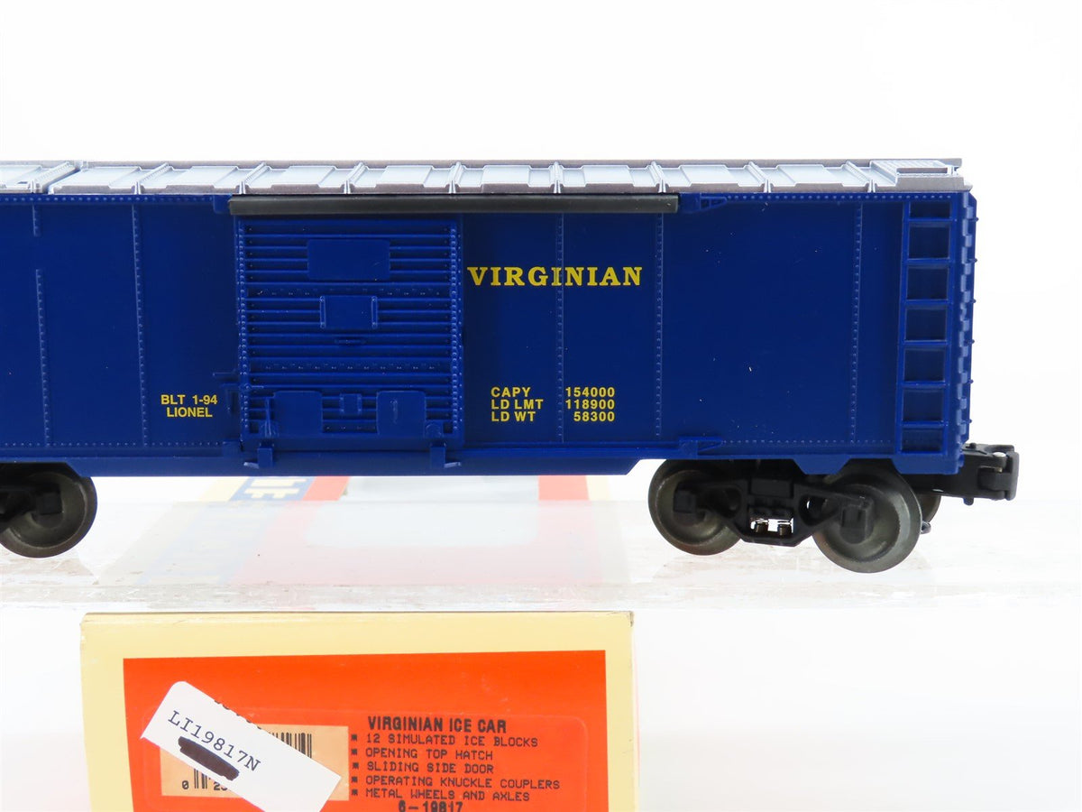 O Gauge 3-Rail Lionel #6-19817 VGN Virginian Ice Car w/ Ice Blocks