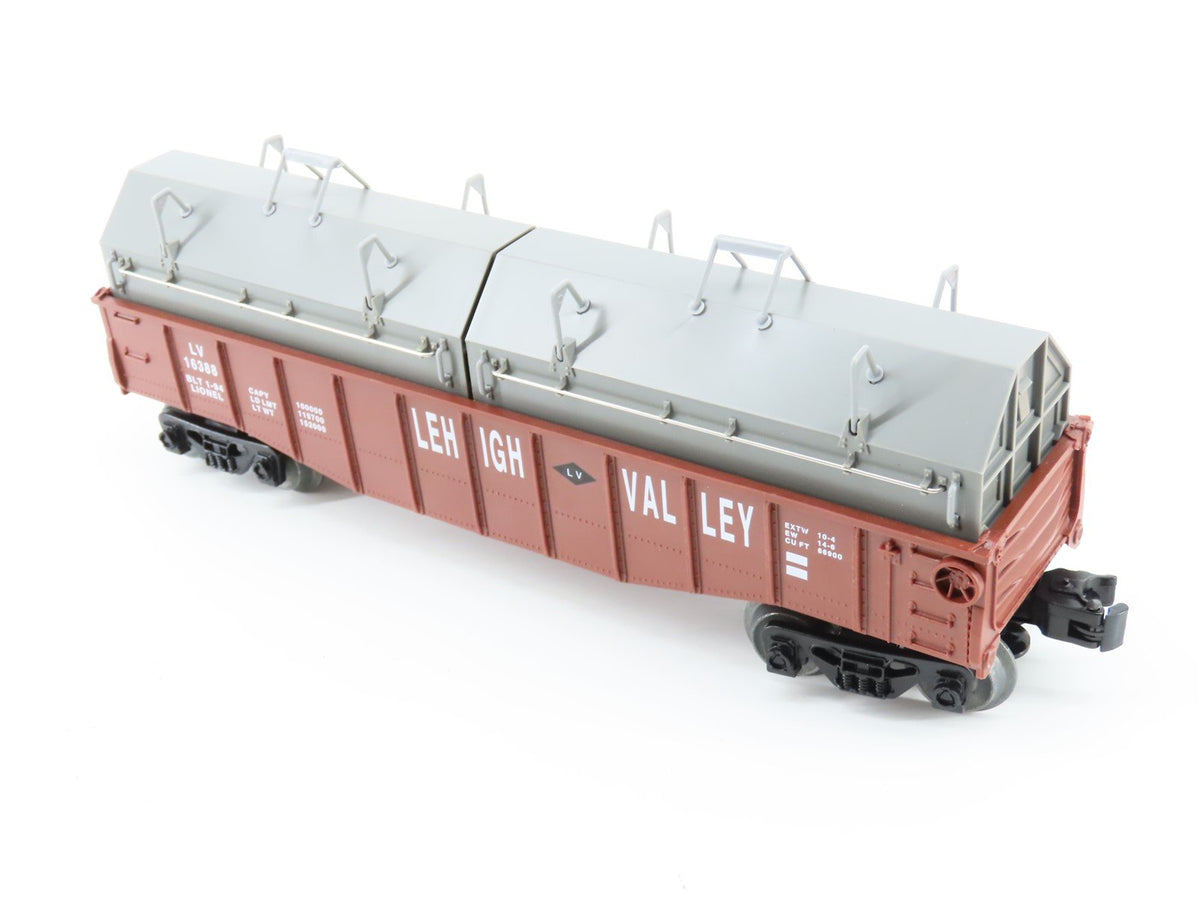 O Gauge 3-Rail Lionel #6-16388 LV Lehigh Valley Gondola w/ Coil Covers