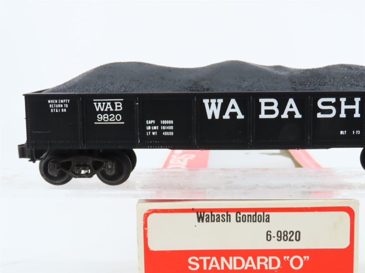 O Gauge 3-Rail Lionel #6-9820 WAB Wabash Gondola #9820 w/ Load