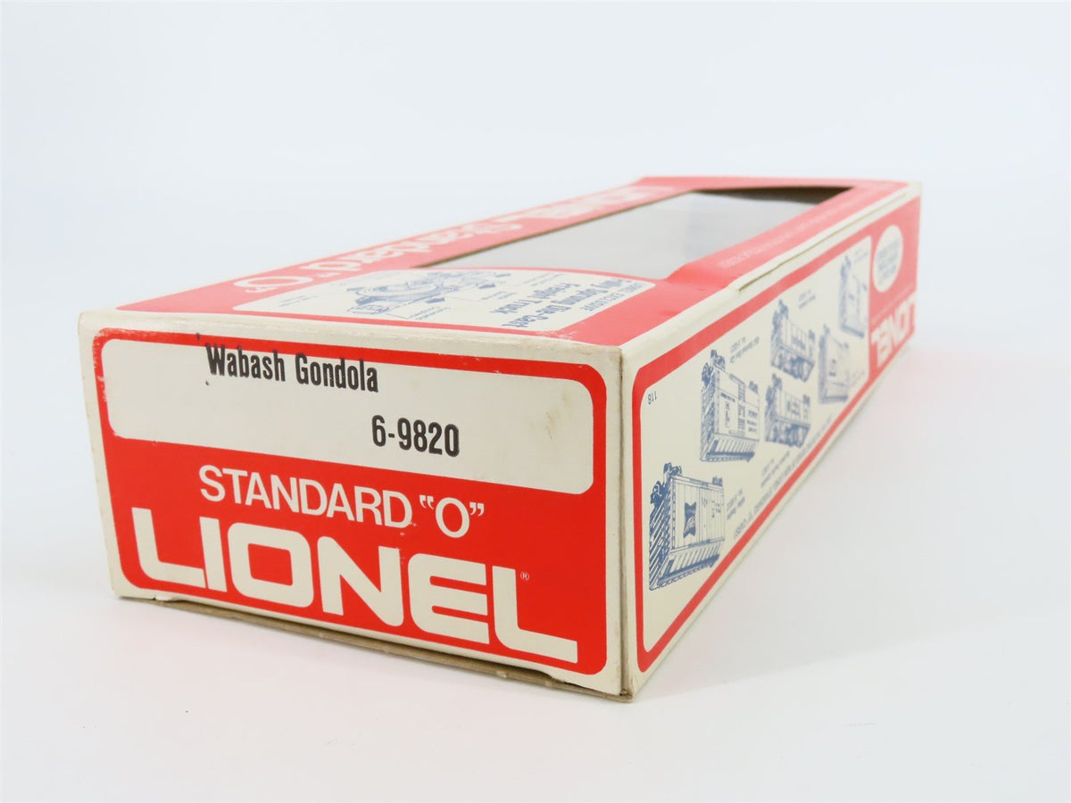 O Gauge 3-Rail Lionel #6-9820 WAB Wabash Gondola #9820 w/ Load