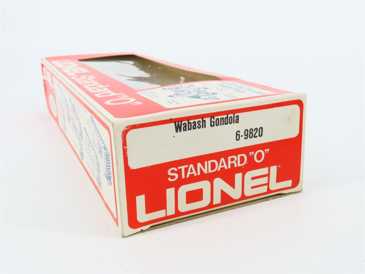 O Gauge 3-Rail Lionel #6-9820 WAB Wabash Gondola #9820 w/ Load