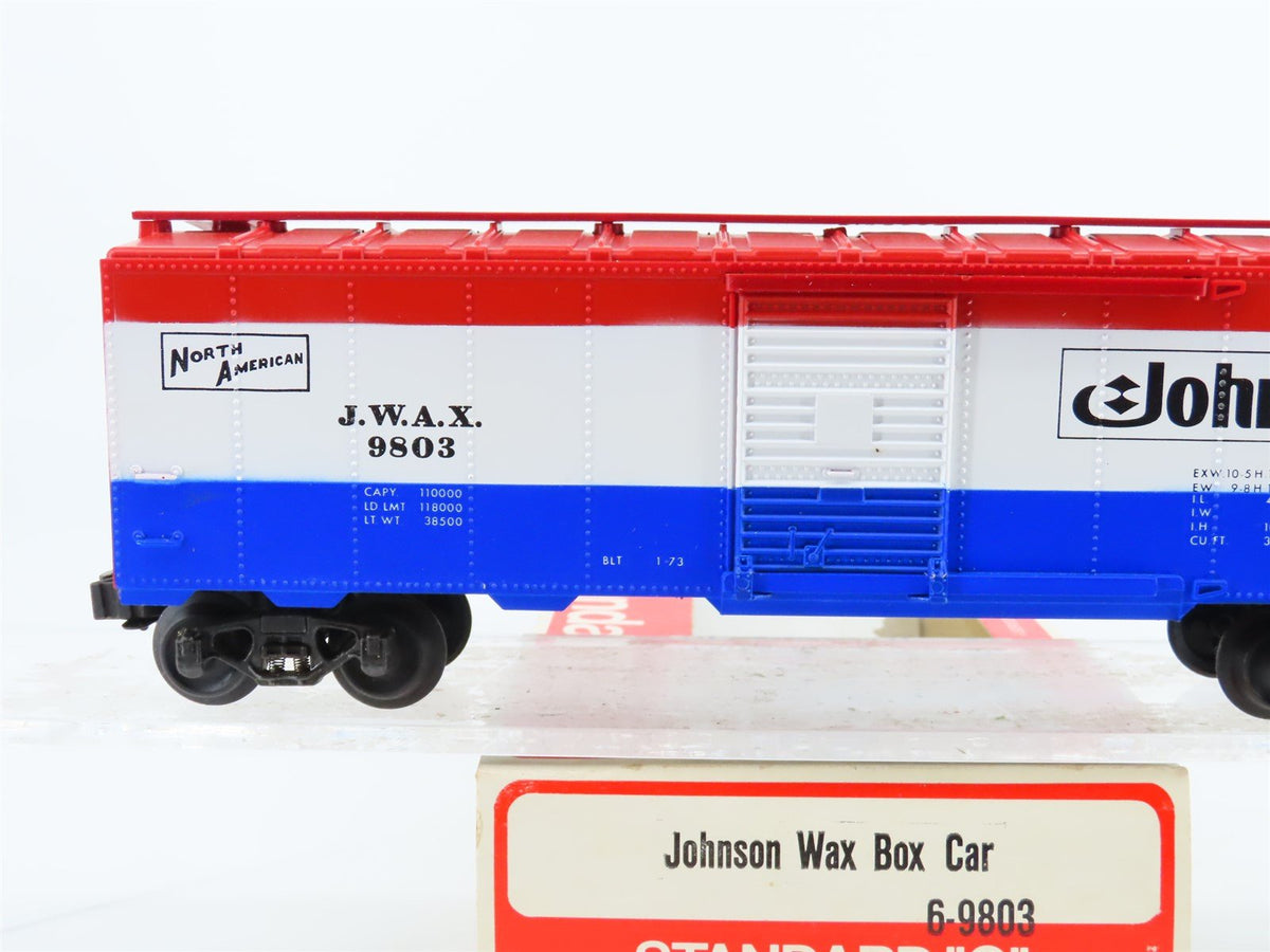 O Gauge 3-Rail Lionel #6-9803 JWAX Johnson Wax Box Car #9803