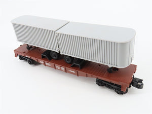 O Gauge 3-Rail Lionel #6-9122 NP Northern Pacific Flat Car #9122 w/ Vans