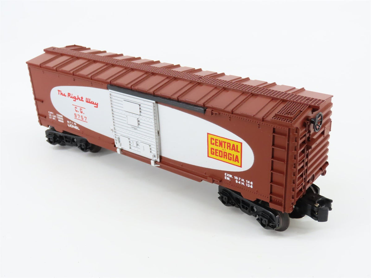 O Gauge 3-Rail Lionel 6-9757 CG Central of Georgia &quot;The Right Way&quot; Box Car #9757