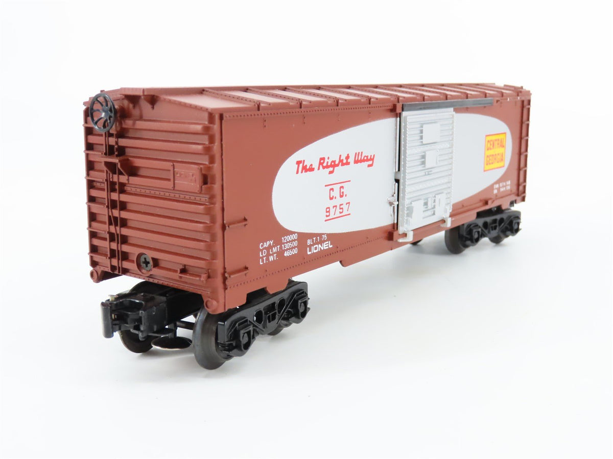 O Gauge 3-Rail Lionel 6-9757 CG Central of Georgia &quot;The Right Way&quot; Box Car #9757