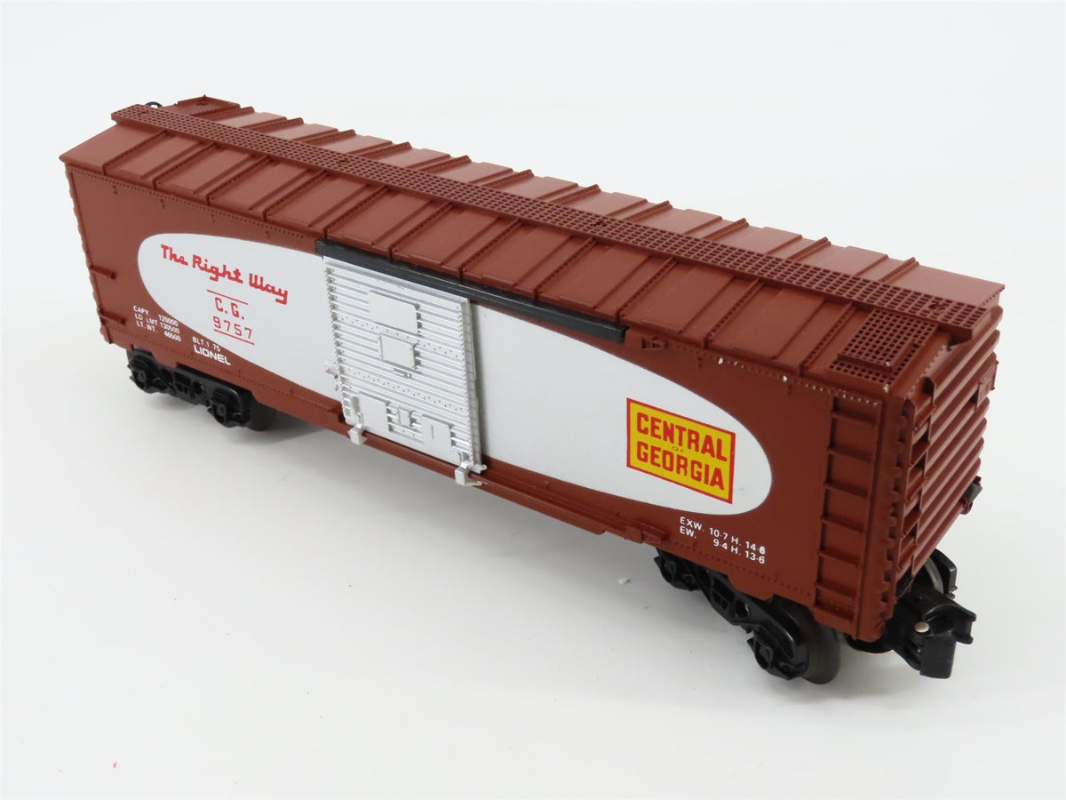 O Gauge 3-Rail Lionel 6-9757 CG Central of Georgia &quot;The Right Way&quot; Box Car #9757