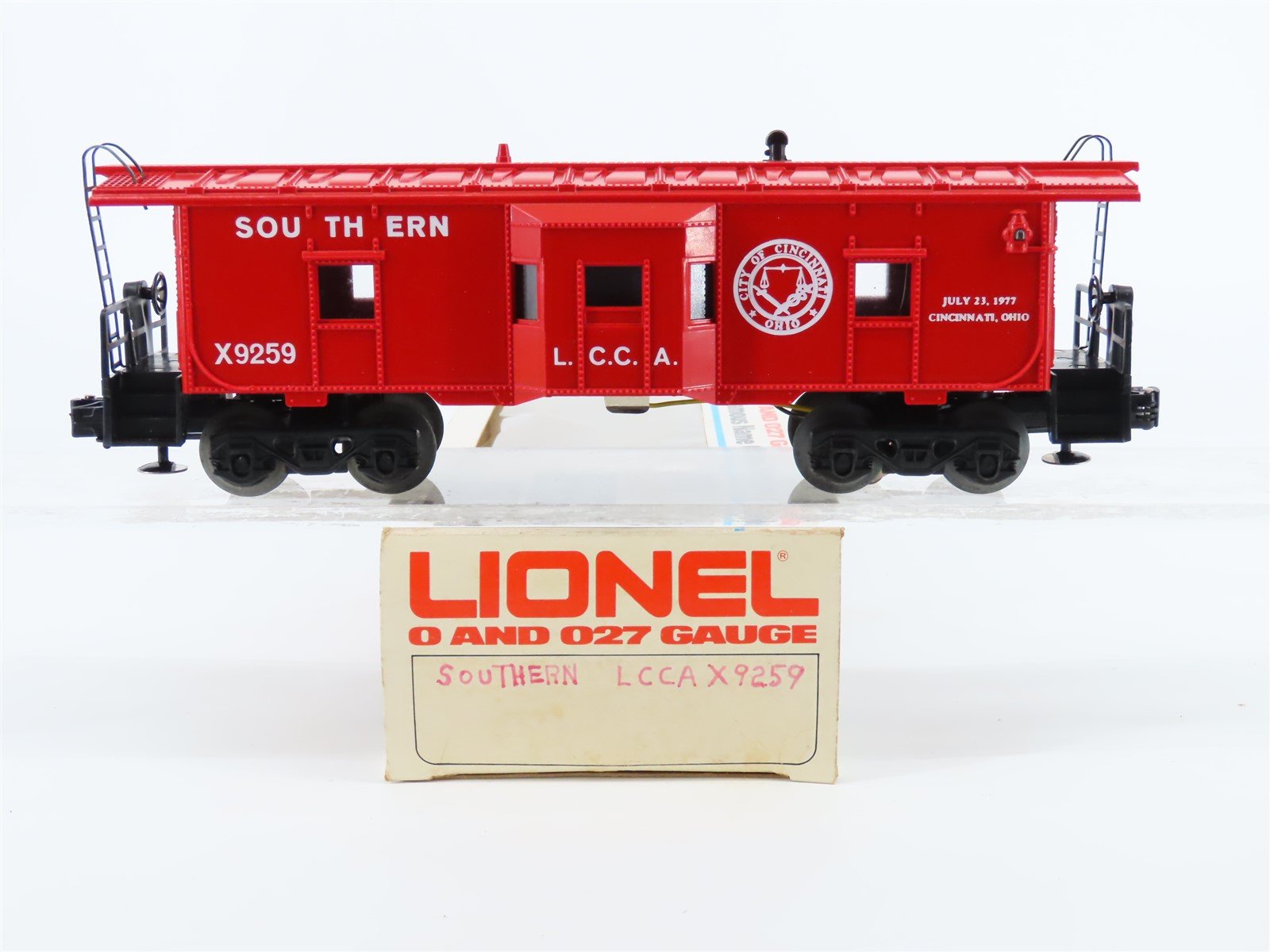 O Gauge 3-Rail Lionel SOU Southern LCCA Cincinnati Ohio Caboose #X9259