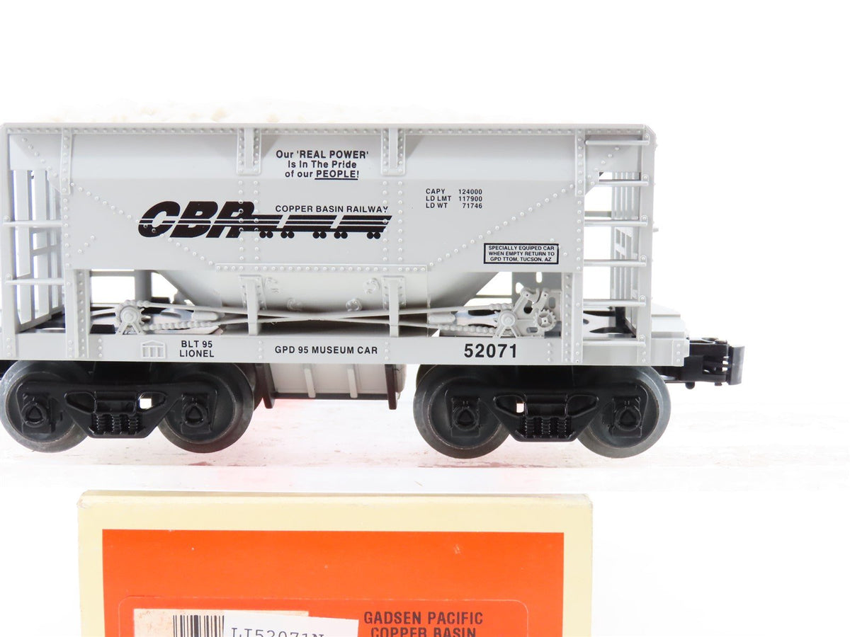 O Gauge 3-Rail Lionel/Gadsen Pacific #6-52071 CBR Copper Basin Railway Ore Car