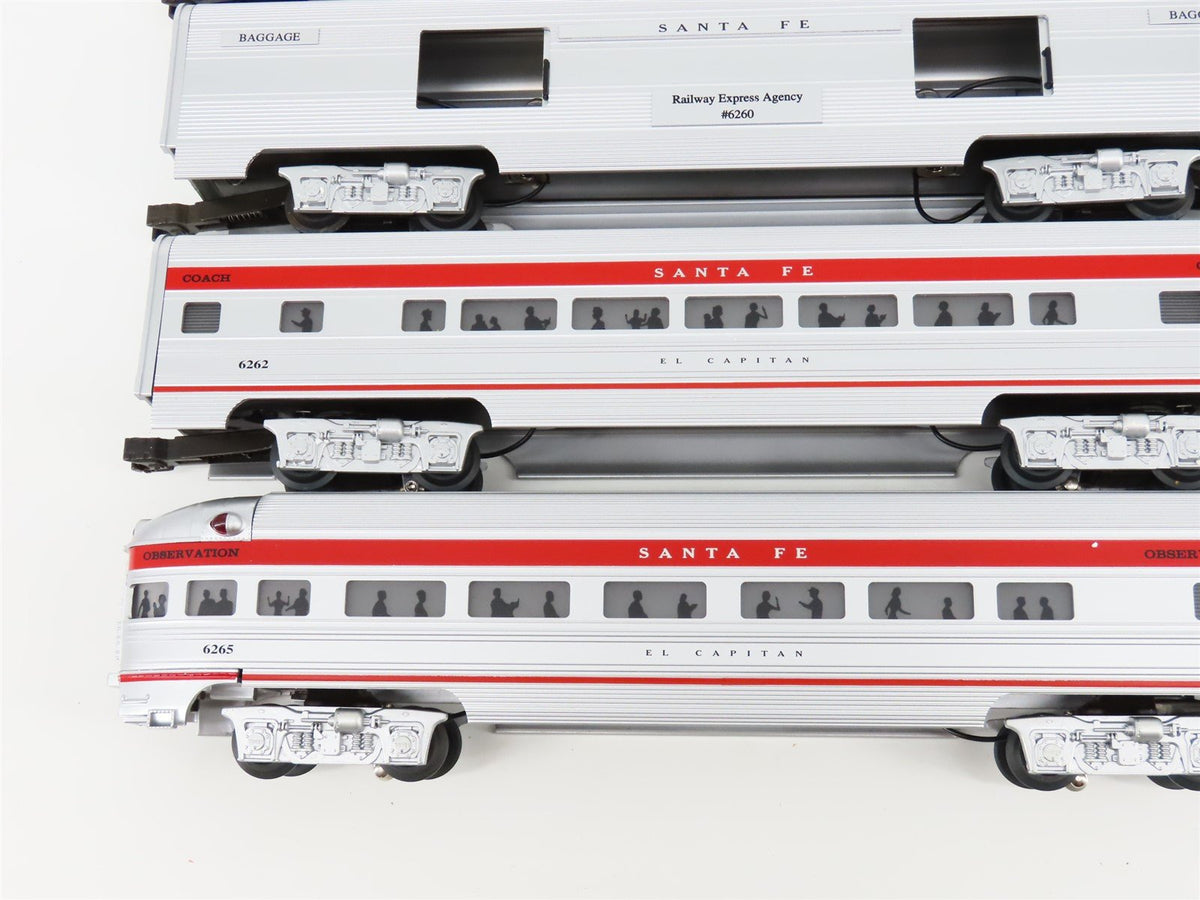 O Gauge 3-Rail Williams LL-1012 ATSF Santa Fe Luxury Liner Passenger 4-Car Set