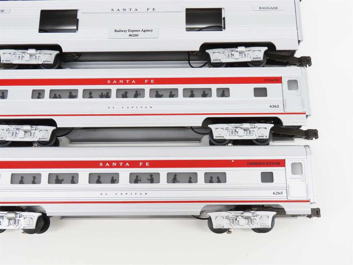 O Gauge 3-Rail Williams LL-1012 ATSF Santa Fe Luxury Liner Passenger 4-Car Set