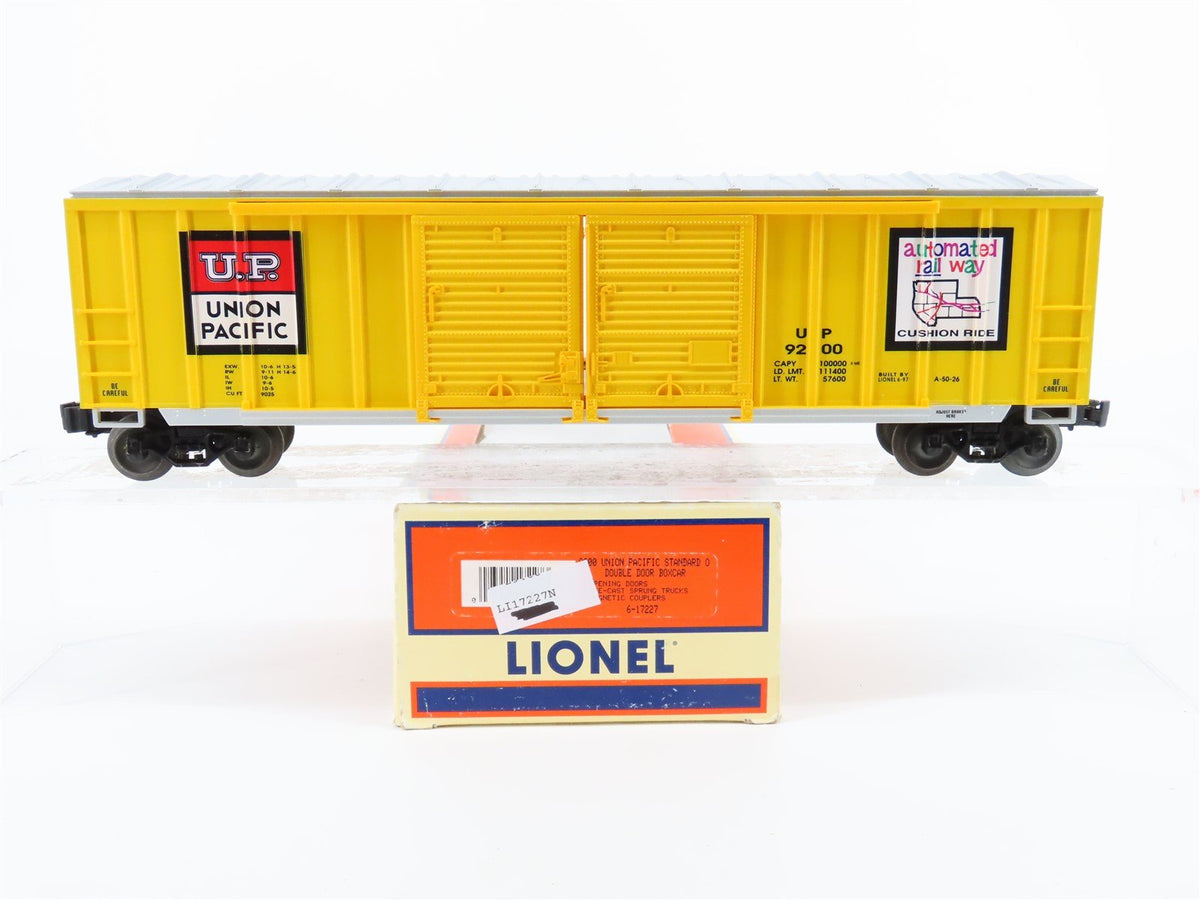 O Gauge 3-Rail Lionel 6-17227 UP Union Pacific &quot;Automated Railway&quot; Box Car #9200