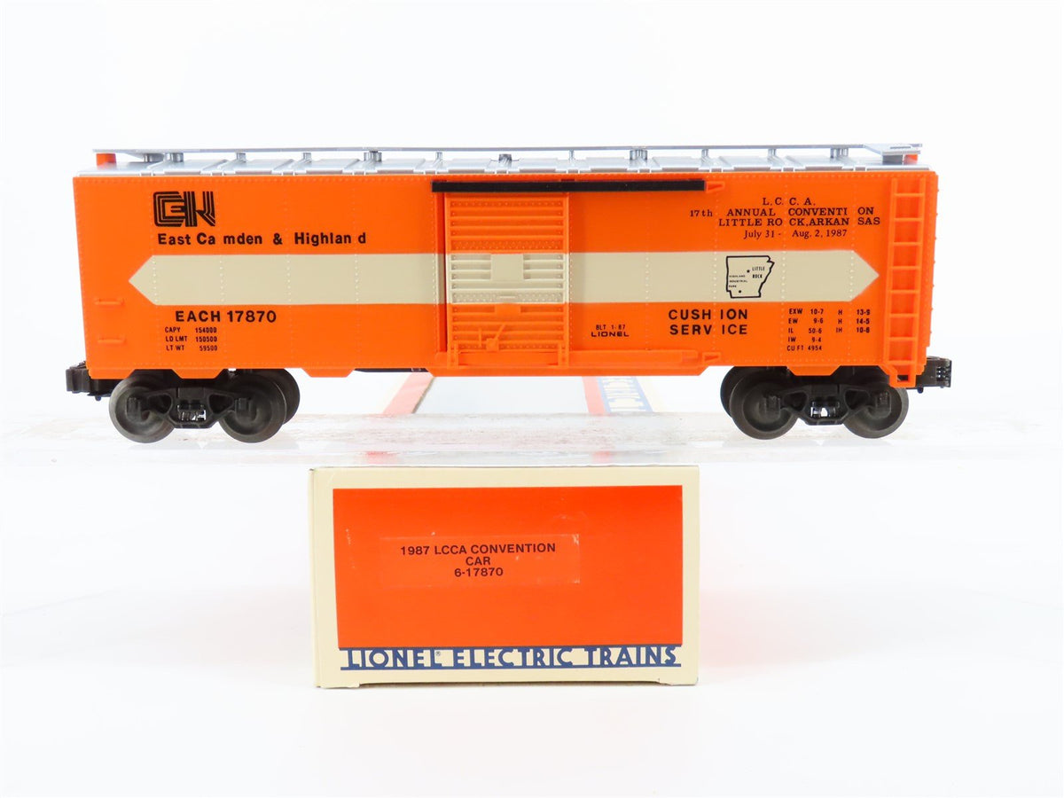 O Gauge 3-Rail Lionel #6-17870 EACH East Camden &amp; Highland LCCA Box Car