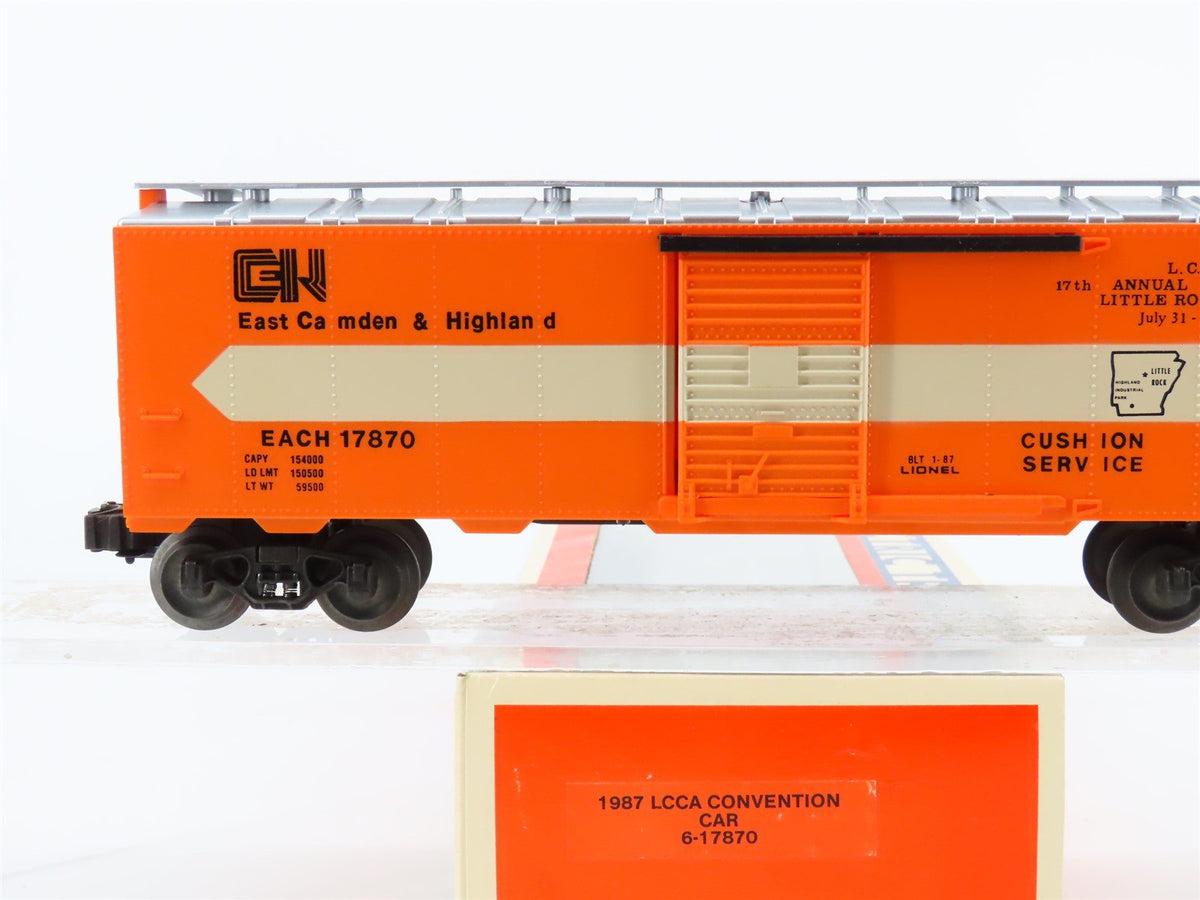 O Gauge 3-Rail Lionel #6-17870 EACH East Camden &amp; Highland LCCA Box Car