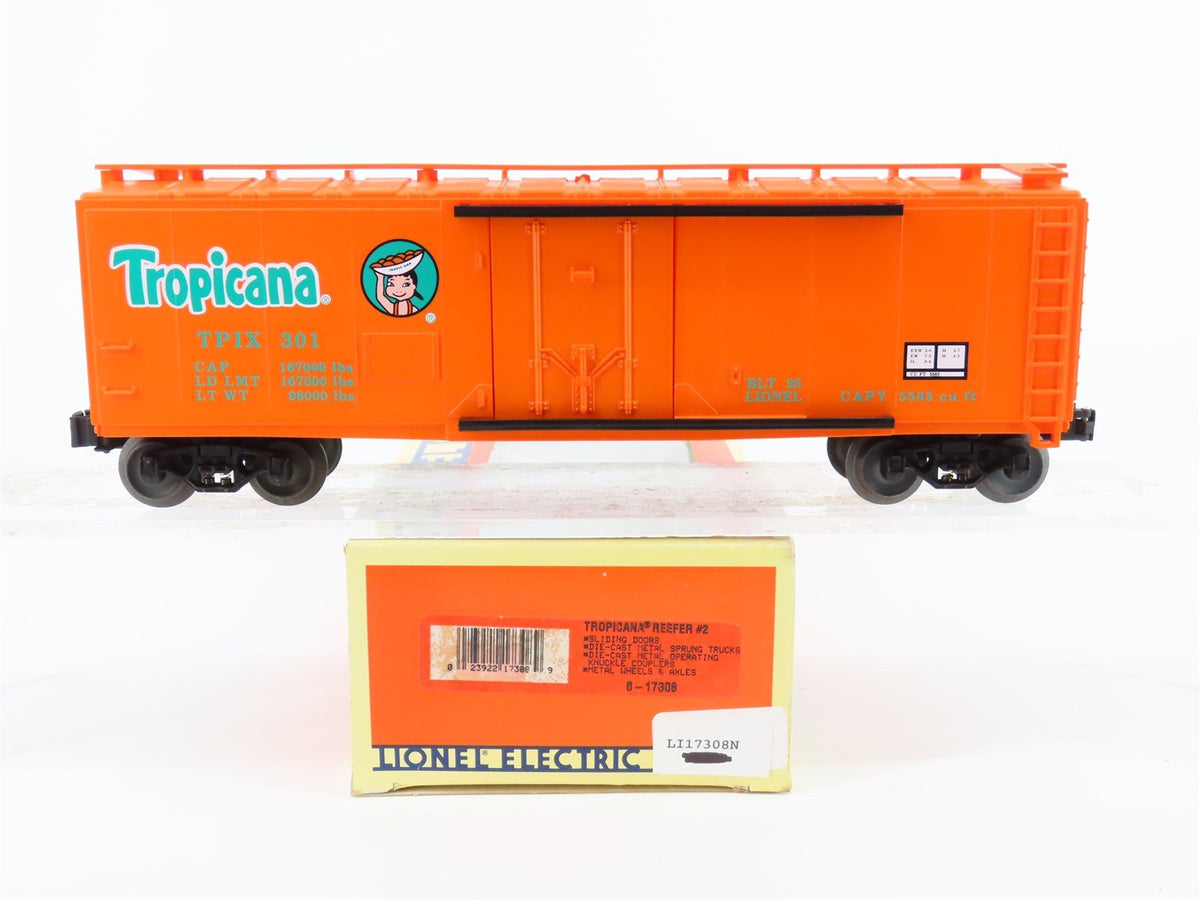 O Gauge 3-Rail Lionel #6-17308 TPIX Tropicana Reefer #2 Road #301