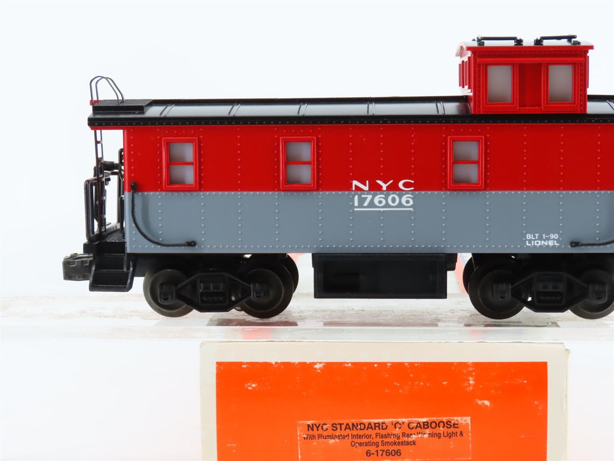 O Gauge 3-Rail Lionel #6-17606 NYC New York Central Caboose w/ Lights &amp; Smoke