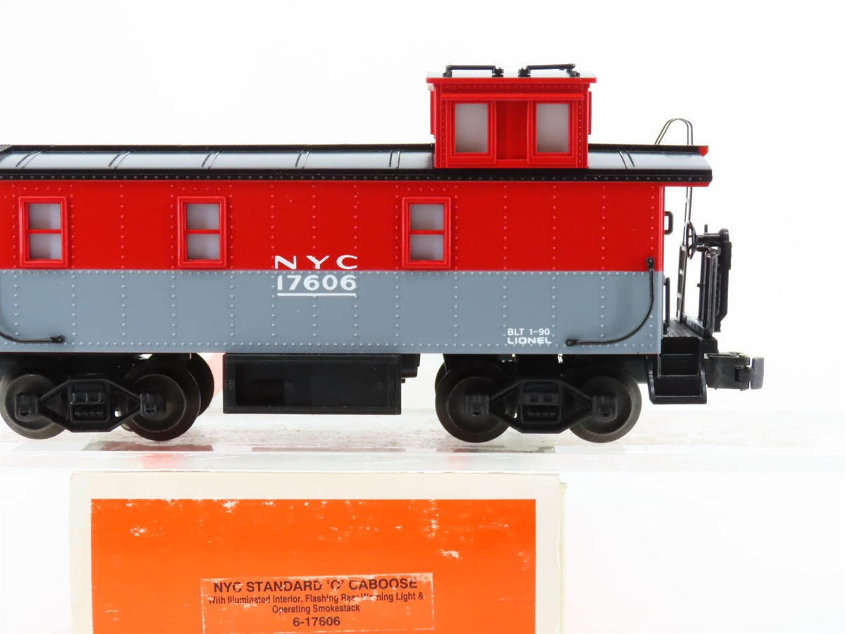 O Gauge 3-Rail Lionel #6-17606 NYC New York Central Caboose w/ Lights &amp; Smoke